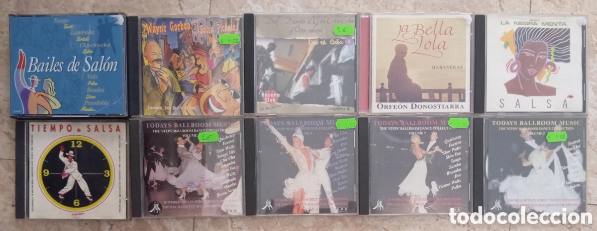 CDs de m&uacute;sica: LOTE CD BAILES DE SALON SALSA HABANERAS