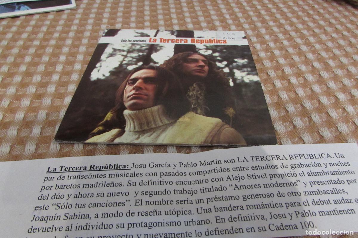 CDs de m&uacute;sica: LA TERCERA REPUBLICA - SOLO TUS CANCIONES - CD SINGLE CADENA 100