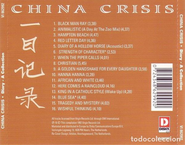 CDs de m&uacute;sica: China Crisis &ndash; Diary - A Collection CD nuevo - Foto 2