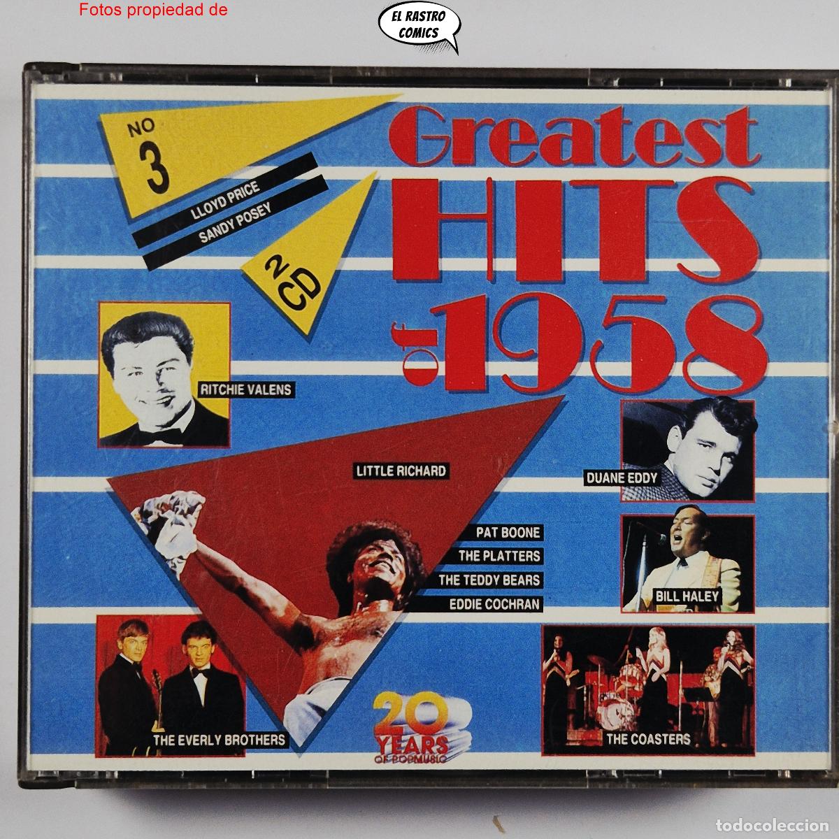 Music CDs: Greatest Hits 1958, doble, 2 CD Elap 1990, Pop Rock Funk Soul