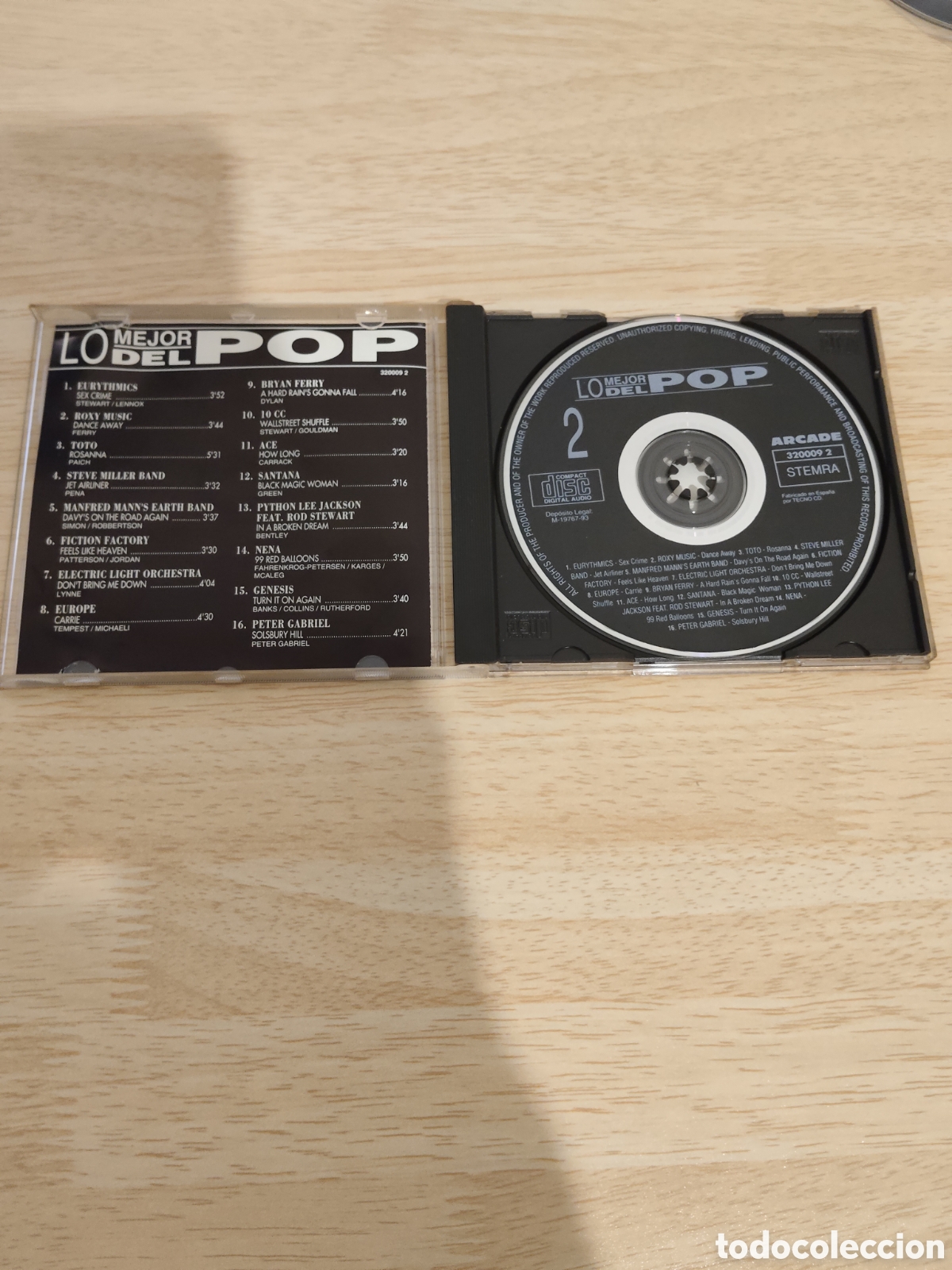 CDs de m&uacute;sica: CD Lo Mejor Del Pop 2 - 16 Grandes Exitos (1993) - Foto 2