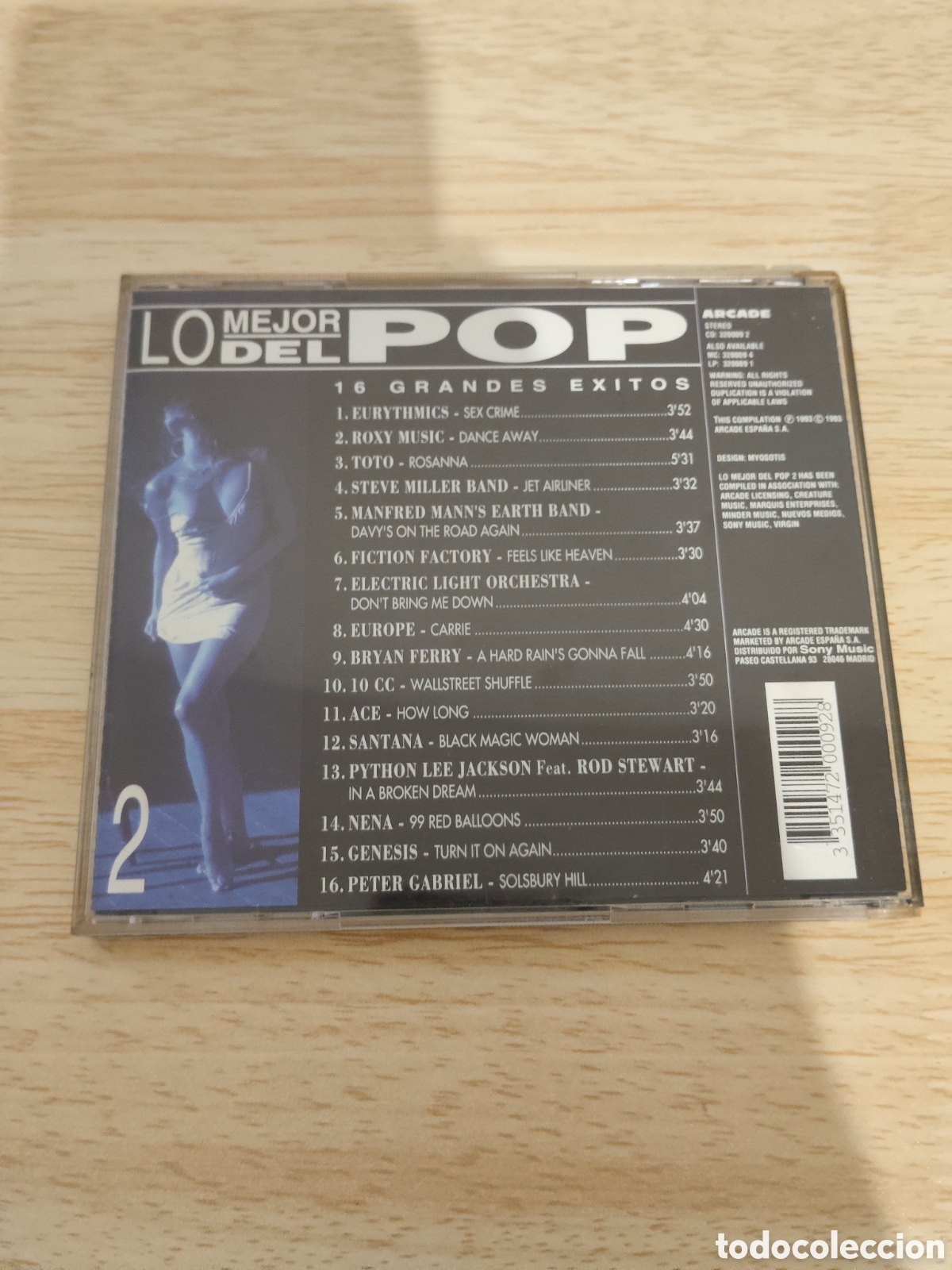 CDs de m&uacute;sica: CD Lo Mejor Del Pop 2 - 16 Grandes Exitos (1993) - Foto 4