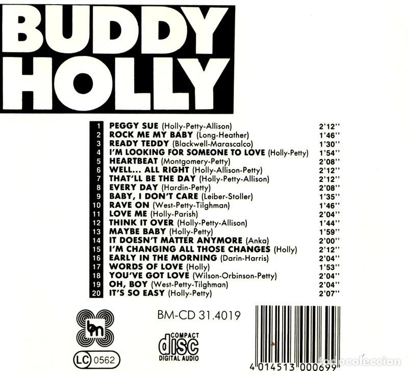 CDs de m&uacute;sica: BUDDY HOLLY. BUDDY HOLLY. CD. - Foto 2