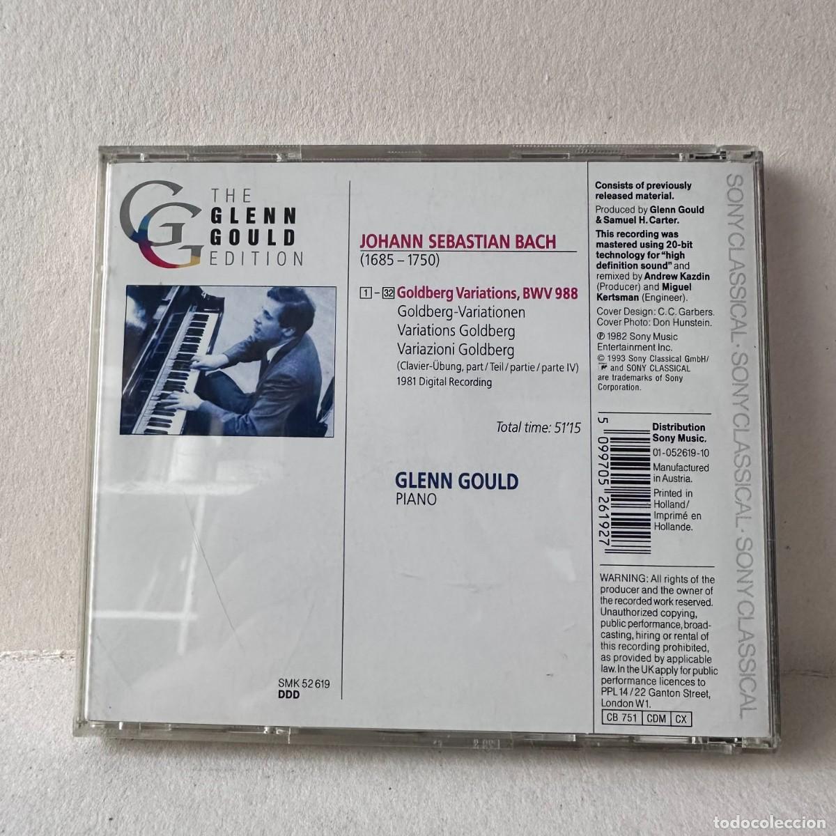 CDs de m&uacute;sica: Bach - Glenn Gould - Goldberg Variations (CD) - Foto 2