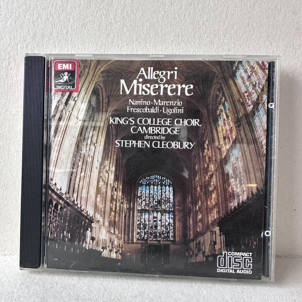 CDs de m&uacute;sica: Allegri - Stephen Cleobury - Miserere (CD) - Foto 1