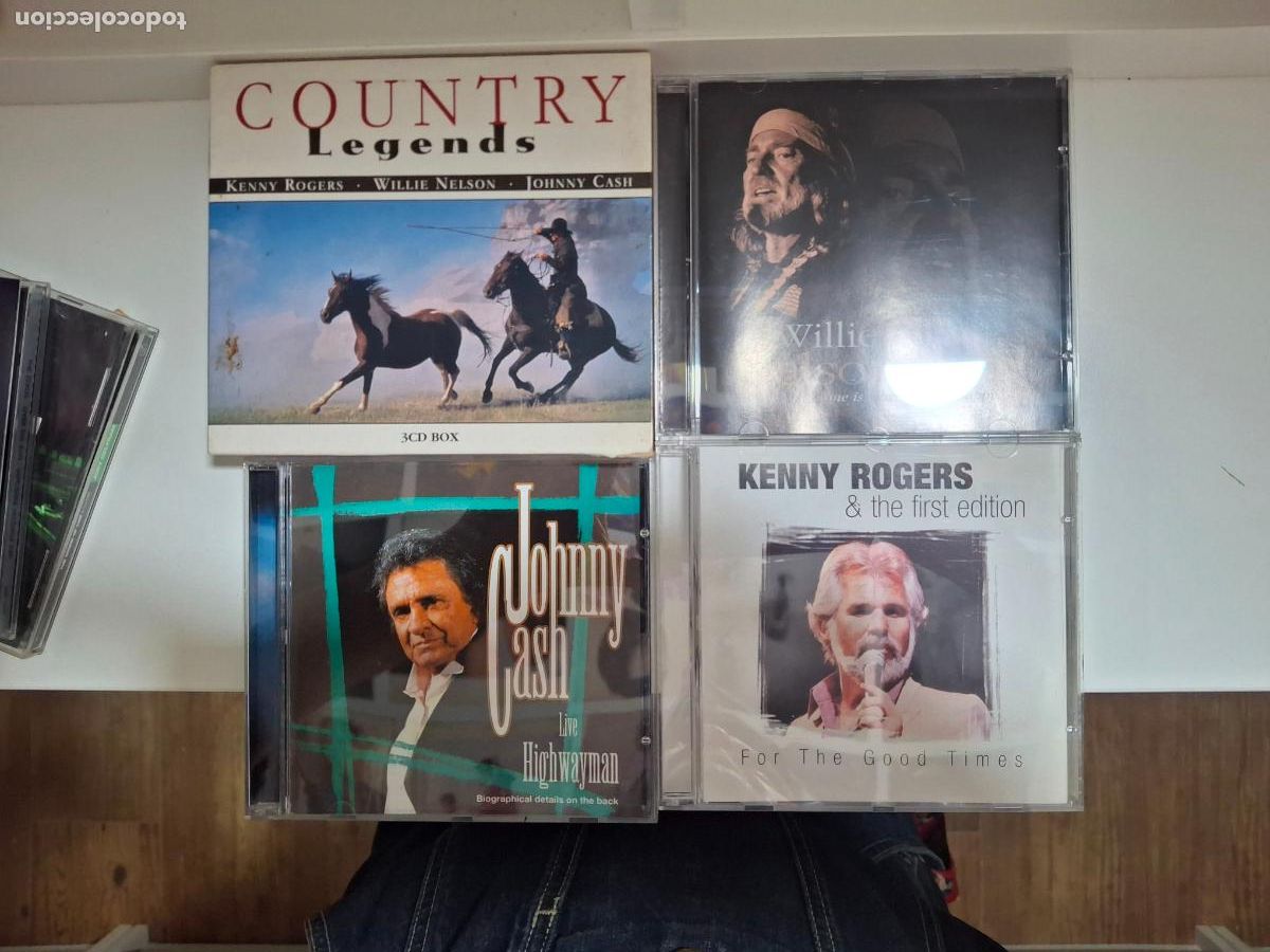 CDs de m&uacute;sica: country loegends 3 cds kenny rogers willie nelson johnny cash