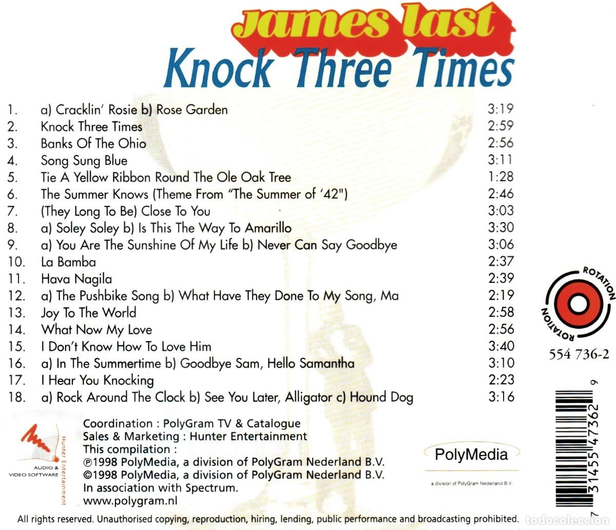 CDs de m&uacute;sica: JAMES LAST. KNOCK THREE TIMES. CD. - Foto 2