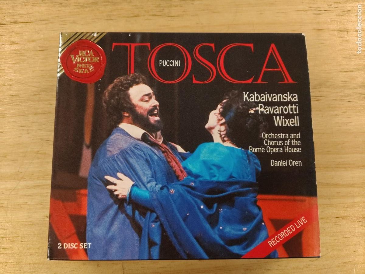 CDs de Musique: Tosca de Giacomo Puccini - Kabaivanska, Pavarotti y Wixell - RCA Victor Red Seal, 1993 - 2 Cd's