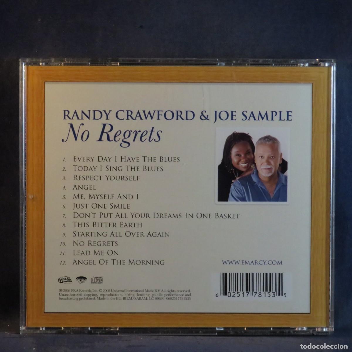 CDs de m&uacute;sica: RANDY CRAWFORD & JOE SAMPLE &ndash; NO REGRETS - CD - Foto 2