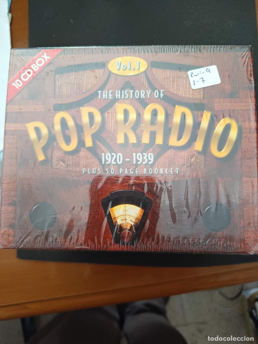 Music CDs: 10 CD BOX. THE HISTORY OF POP RADIO, VOL. 1. 1920-1939. PLUS 50 PAGE BOKKLET