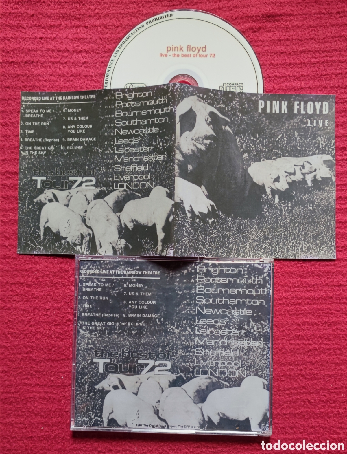 CDs de m&uacute;sica: PINK FLOYD: Live. The Best of Tour 72. Cd Recorded Live At The Rainbow Theatre. No Oficial. Rareza.