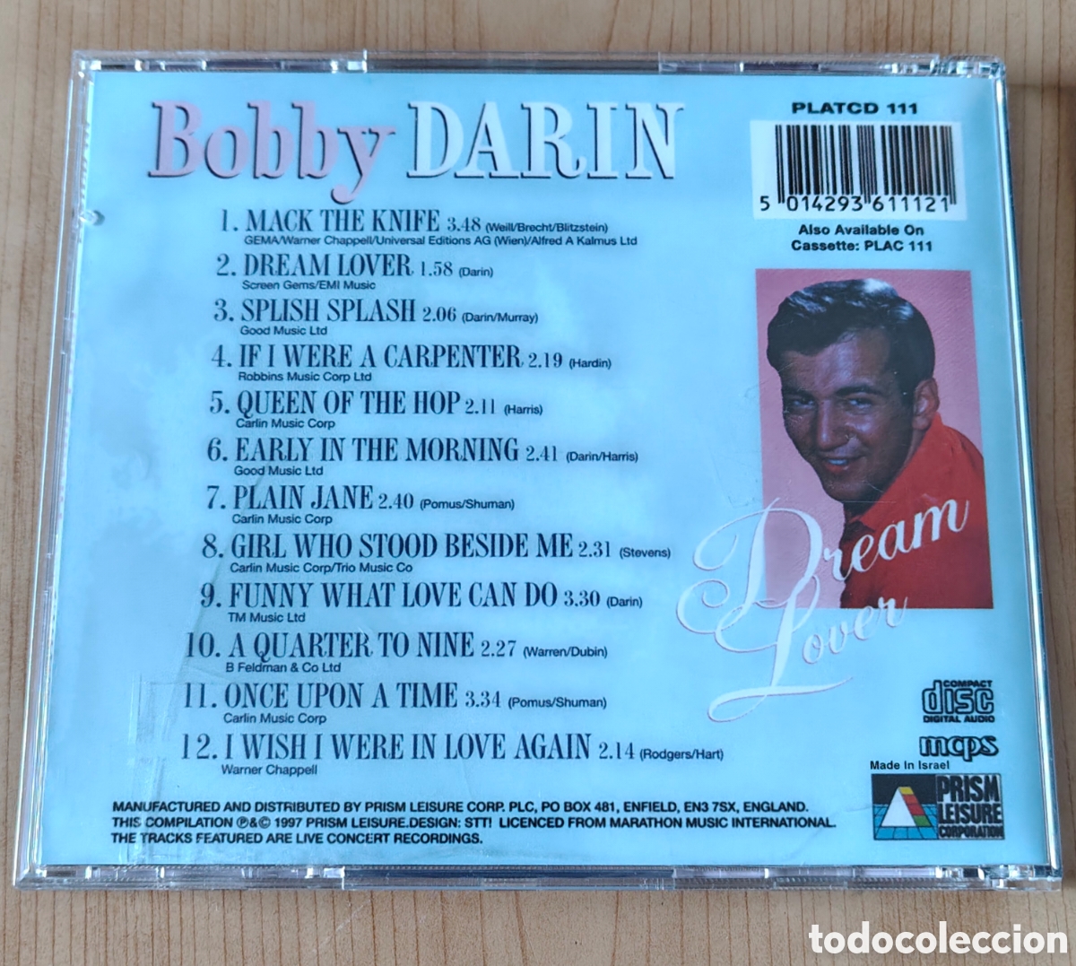 CDs de m&uacute;sica: CD Bobby Darin - Dream Lover (1997) - Foto 2