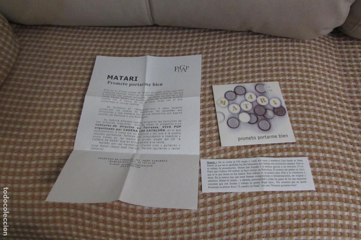 CDs de m&uacute;sica: MATARI - PROMETO PORTARME BIEN CD SINGLE PROMO CADENA 100