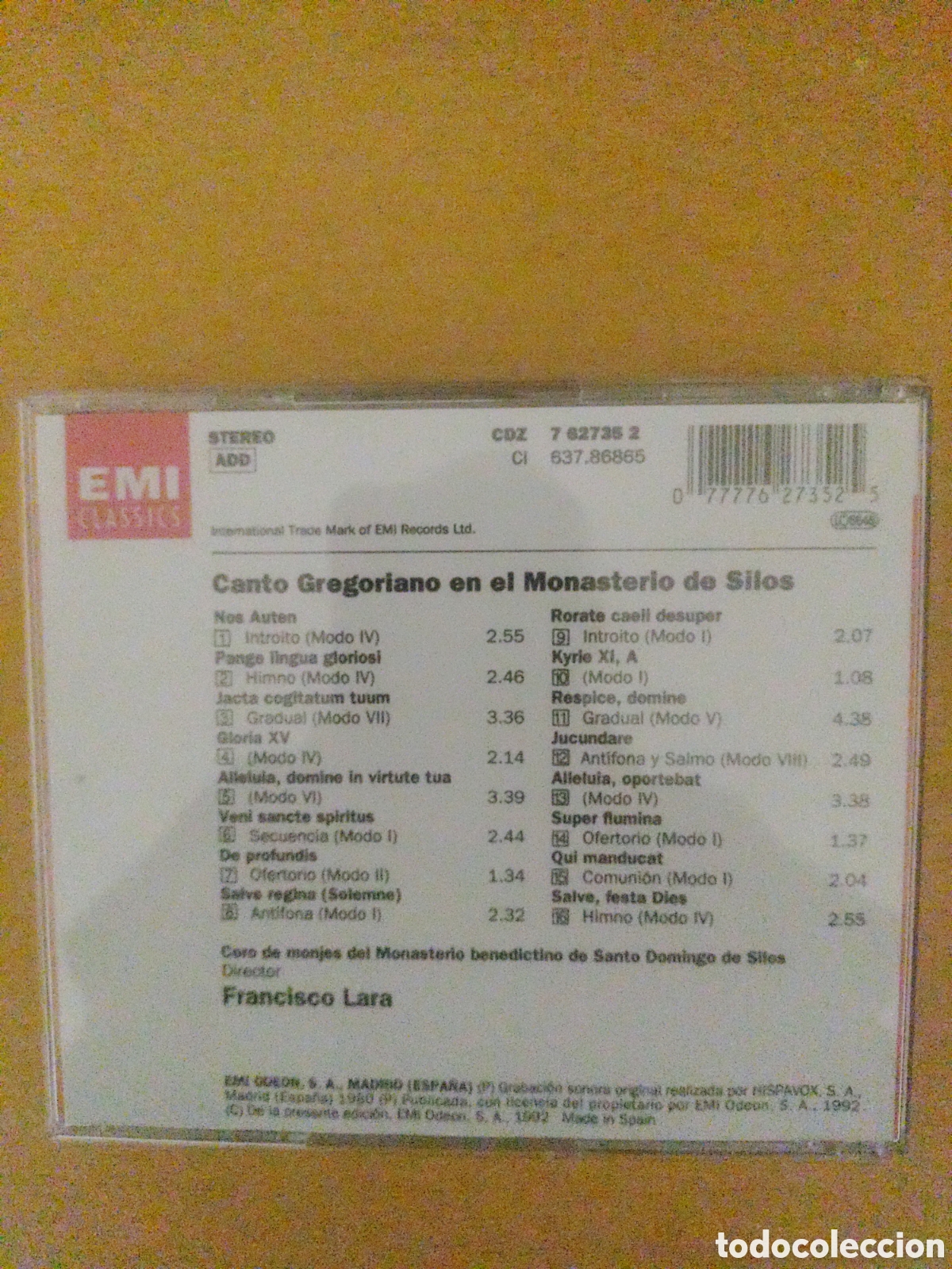 CDs de m&uacute;sica: CD Canto Gregoriano En El Monasterio De Silos - Foto 2