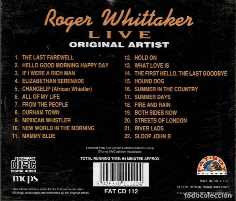 CDs de m&uacute;sica: Roger Whittaker - Live. CD - Foto 2