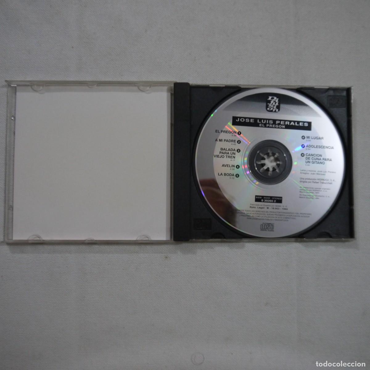 CDs de m&uacute;sica: JOSE LUIS PERALES - EL PREG&Oacute;N - CD 1994 - Foto 2