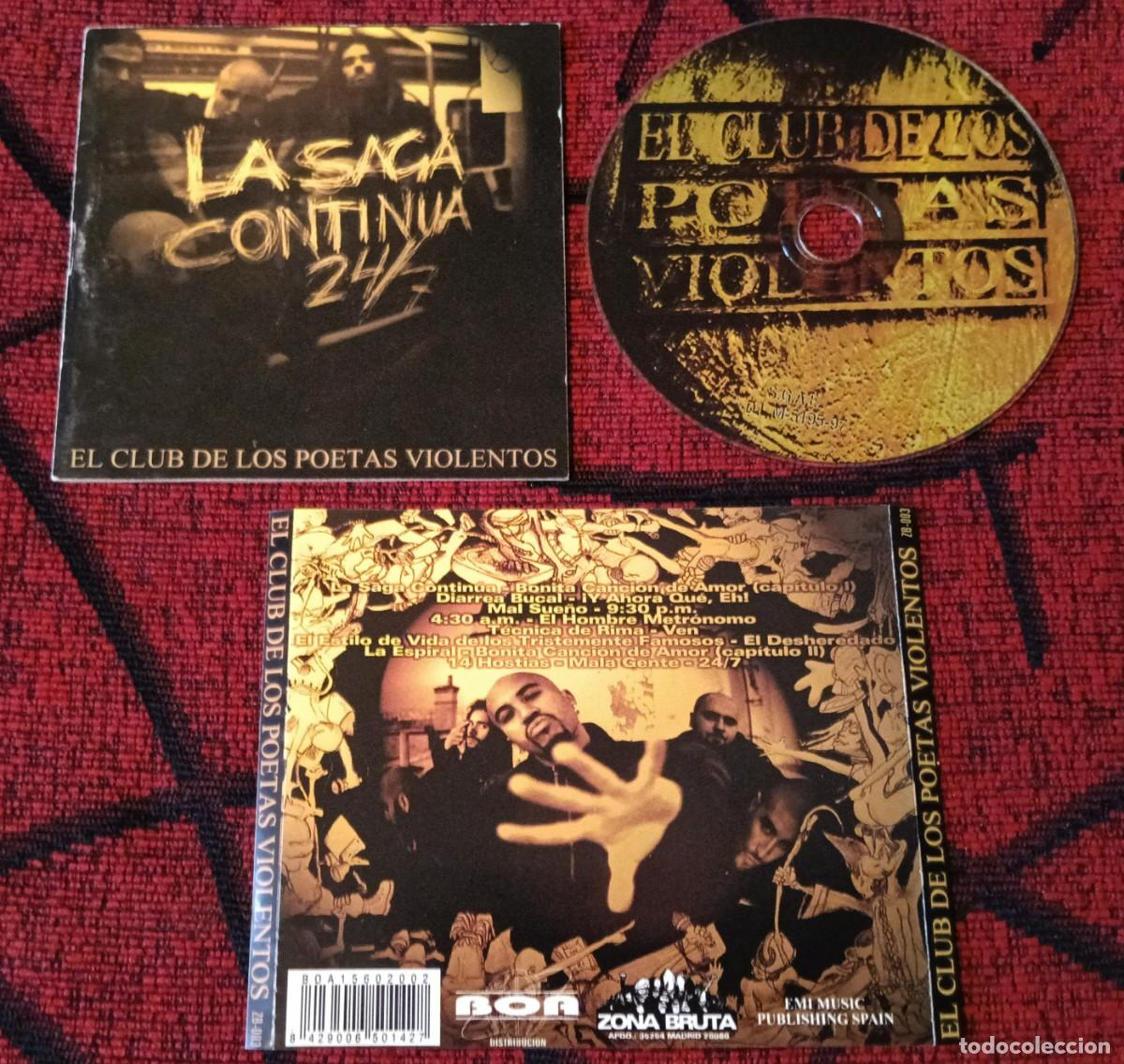 CDs de m&uacute;sica: El Club De Los Poetas Violentos ** La Saga Continua 24/7 ** CD 1997