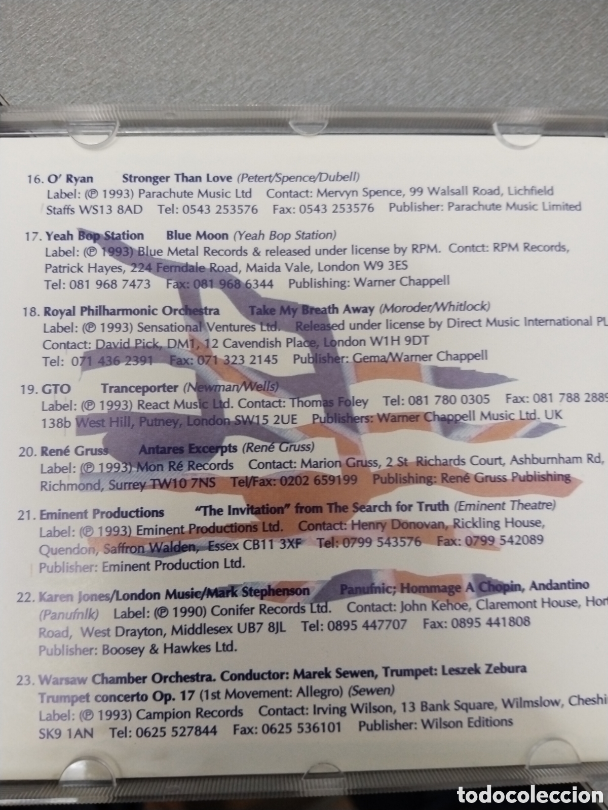 CDs de m&uacute;sica: De British at modem Cannes 1994 - Foto 2