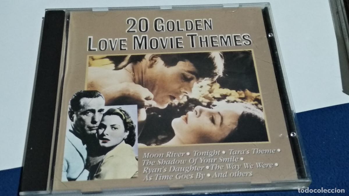 CDs de m&uacute;sica: 20 GOLDEN LOVE MOVIE THEMES - CD 1988 HEARTBEAT - EMMANUELLE - CASABLANCA - ROCKY - COMO NUEVO