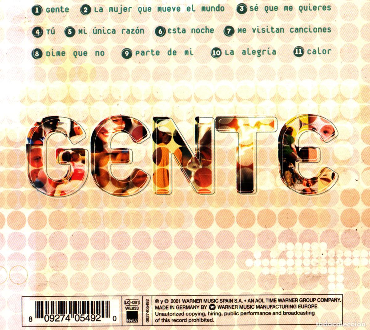 CDs de m&uacute;sica: PRESUNTOS IMPLICADOS. GENTE. CD. DIGIPACK. - Foto 3