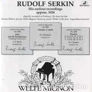 CDs de m&uacute;sica: Rudolf Serkin - His Earliest Recordings (Rudolf Serkin On Welte Mignon) (CD, Album) Label:Archiphon