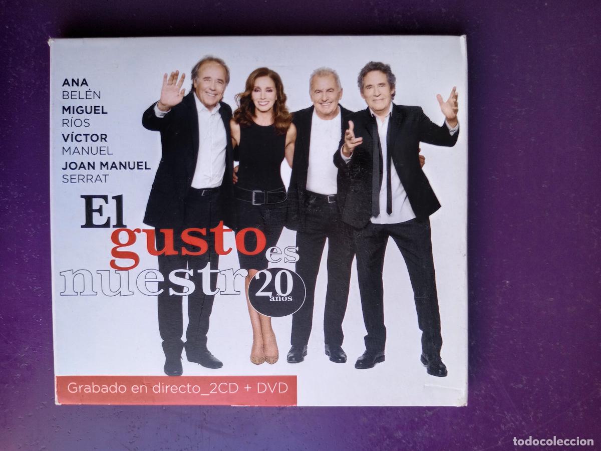CDs de m&uacute;sica: Ana Bel&eacute;n, Miguel R&iacute;os, V&iacute;ctor Manuel, Serrat &ndash; El Gusto Es Nuestro 20 A&ntilde;os - DOBLE CD + DVD 2016