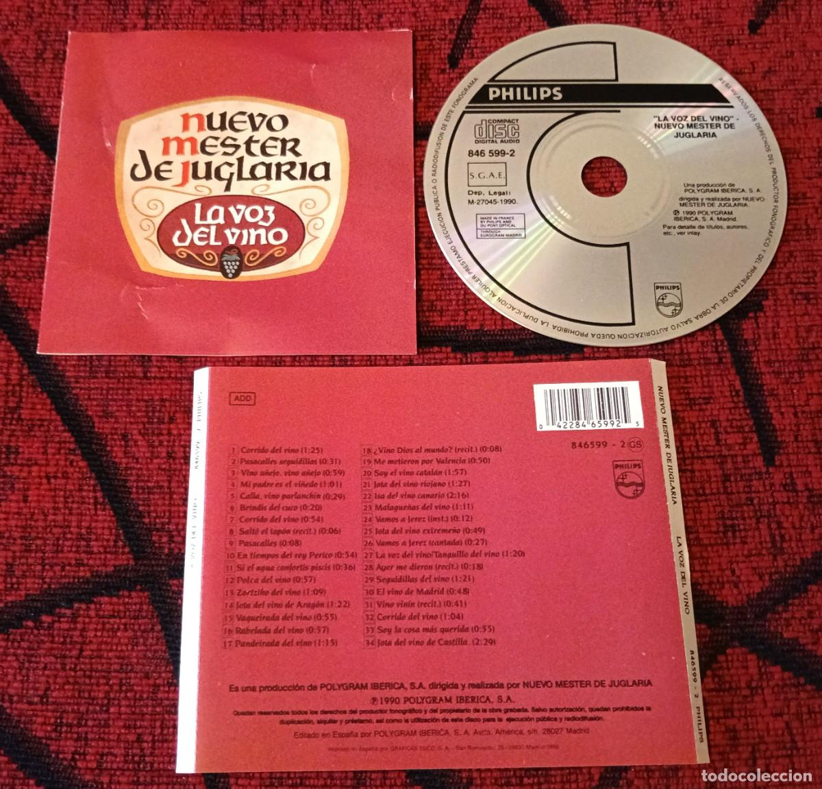 CDs de m&uacute;sica: Nuevo Mester De Juglar&iacute;a ** La Voz Del Vino ** CD 1990