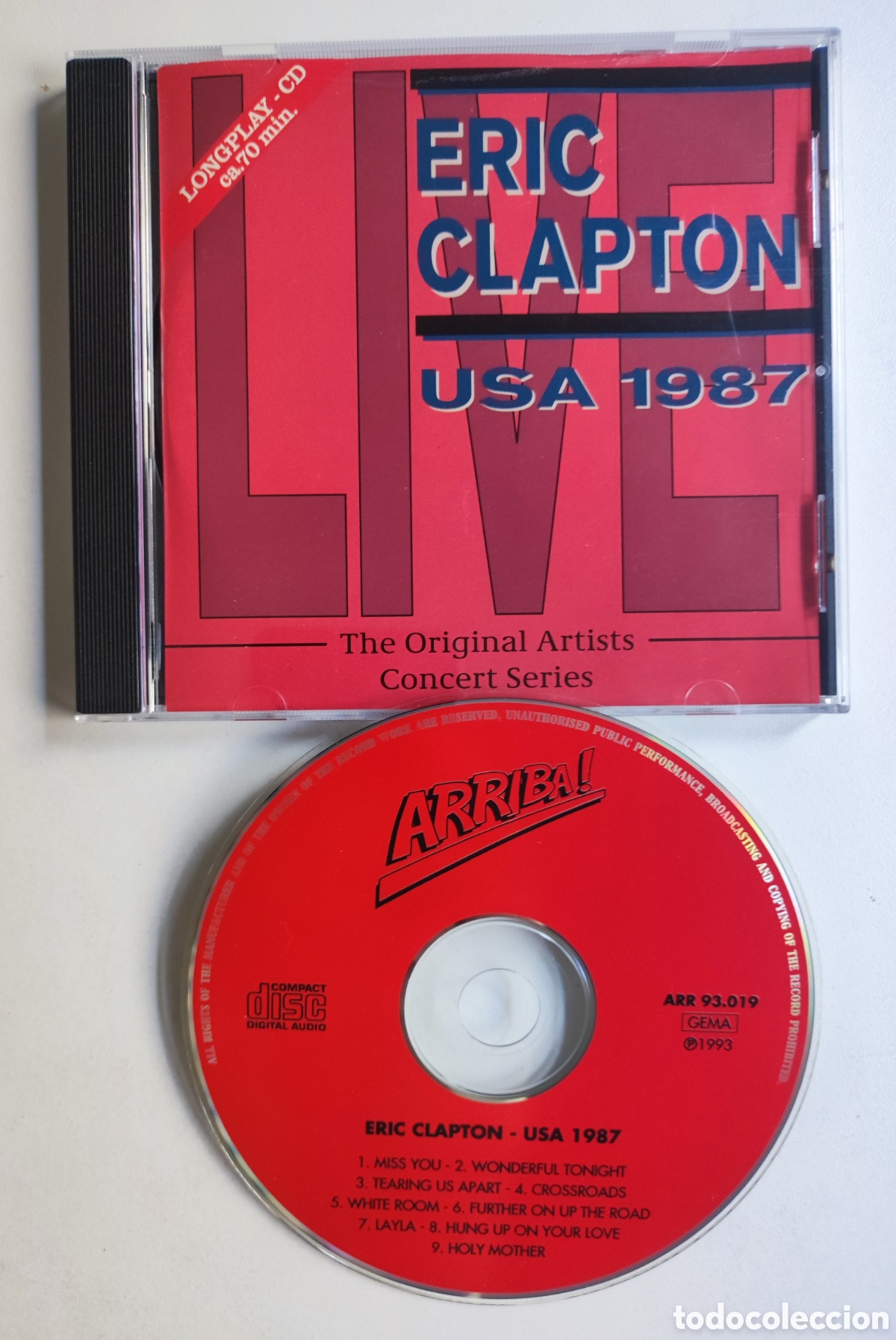 CDs de m&uacute;sica: RARO CD 1993 - ERIC CLAPTON / USA 1987 - LONGPLAY CD UNOFFICIAL RELEASE 1993 ARRIBA!
