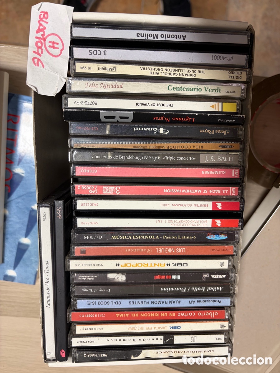 CDs de m&uacute;sica: Blas109E (H) lote 25 cds m&uacute;sica original Luis Miguel obk Bach verdi el cigala