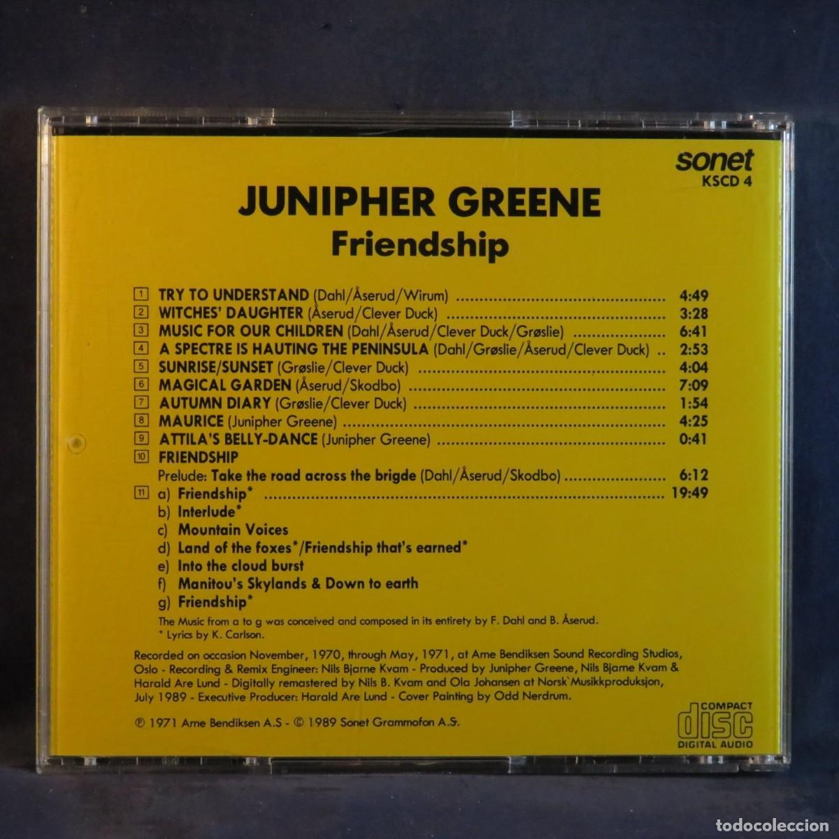 CDs de m&uacute;sica: JUNIPHER GREENE &ndash; FRIENDSHIP - CD - Foto 2