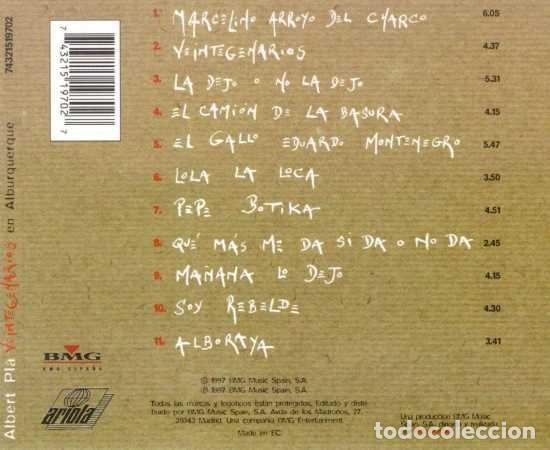 CDs de m&uacute;sica: ALBERT PLA &lrm;&ndash; VEINTEGENARIOS EN ALBURQUERQUE CD 1997 - Foto 2