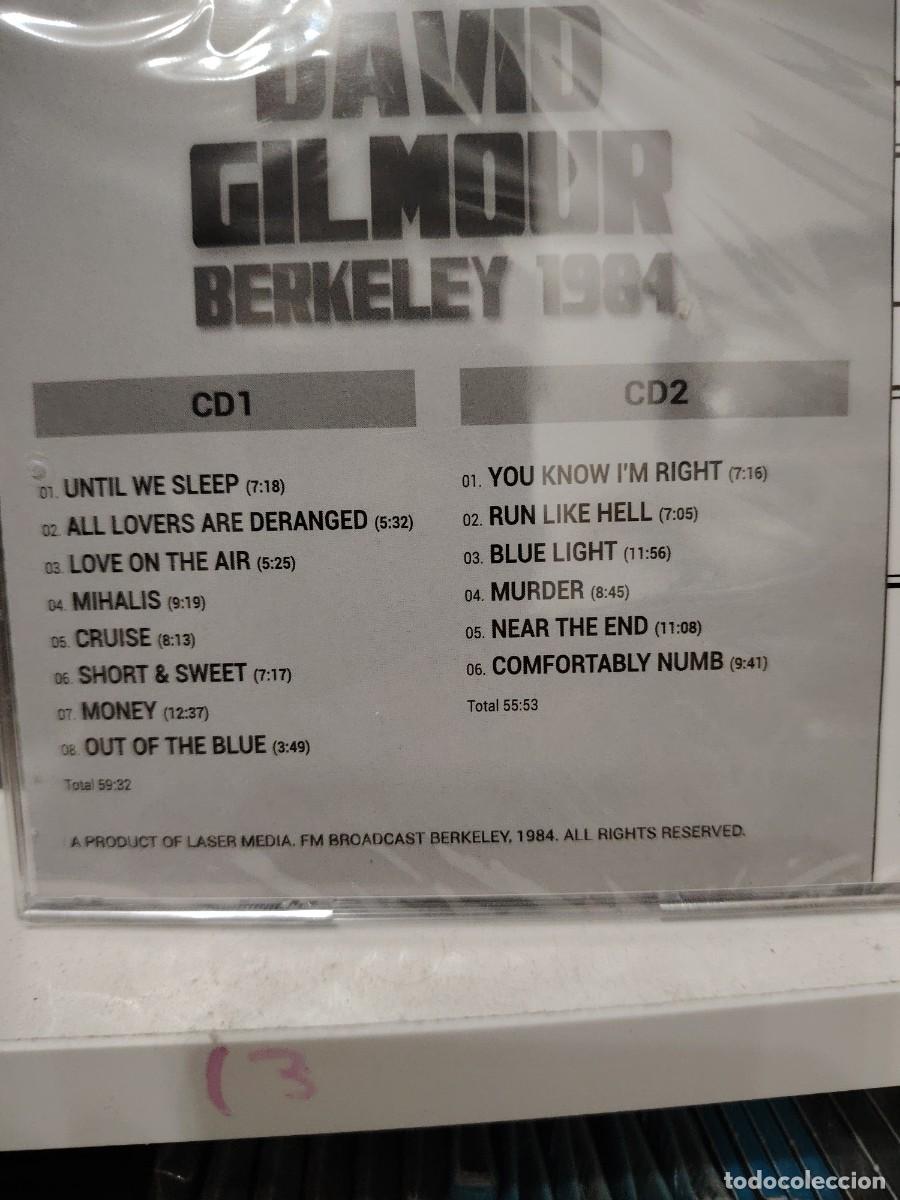 CDs de m&uacute;sica: david gilmour - berkeley 1984 - 2cd - Foto 3