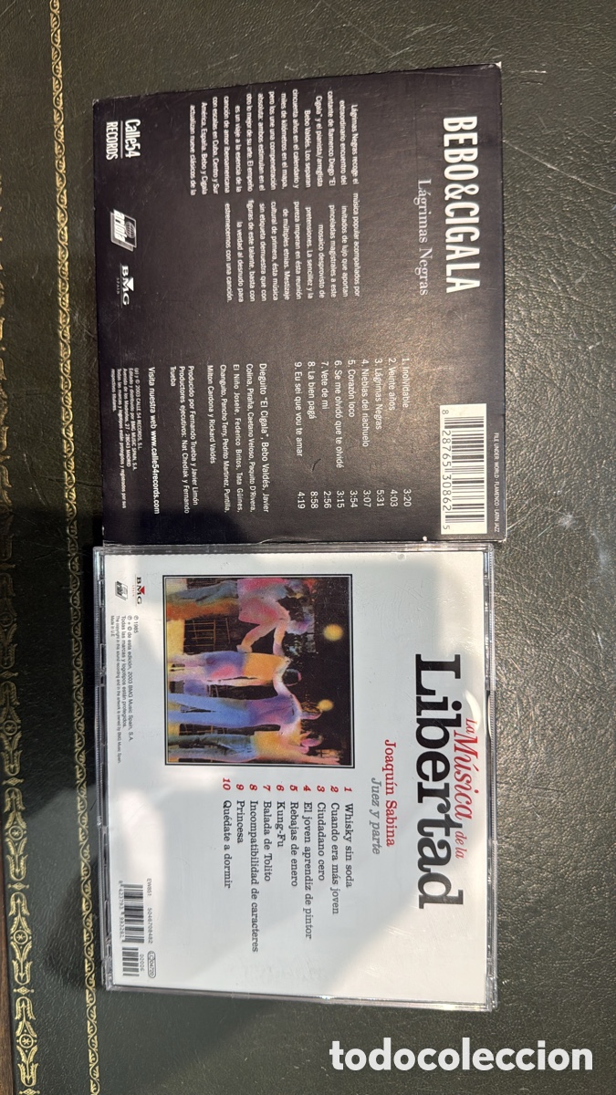 CDs de m&uacute;sica: 2 CD bebo cigala y Joaqu&iacute;n Sabina - Foto 2