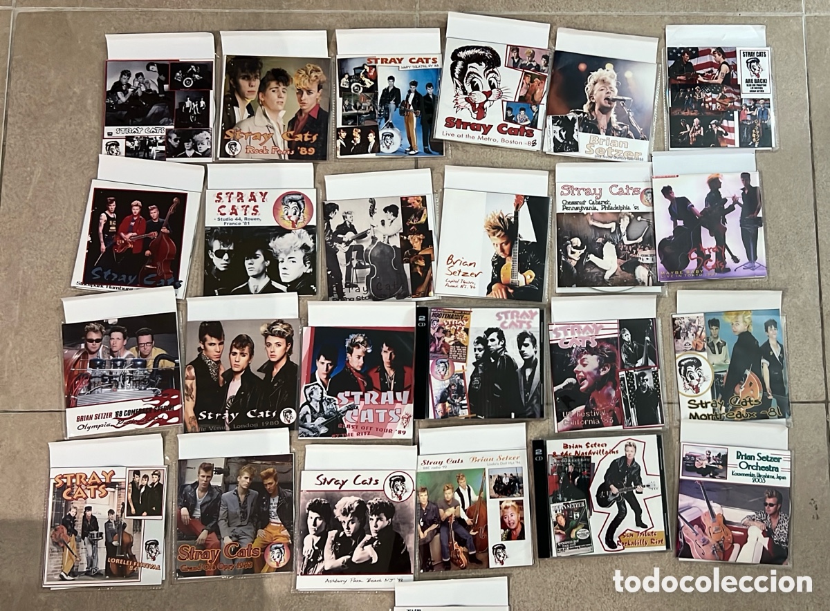 CDs de m&uacute;sica: Lote Stray Cats Brian Setzer Bootlegs No oficial