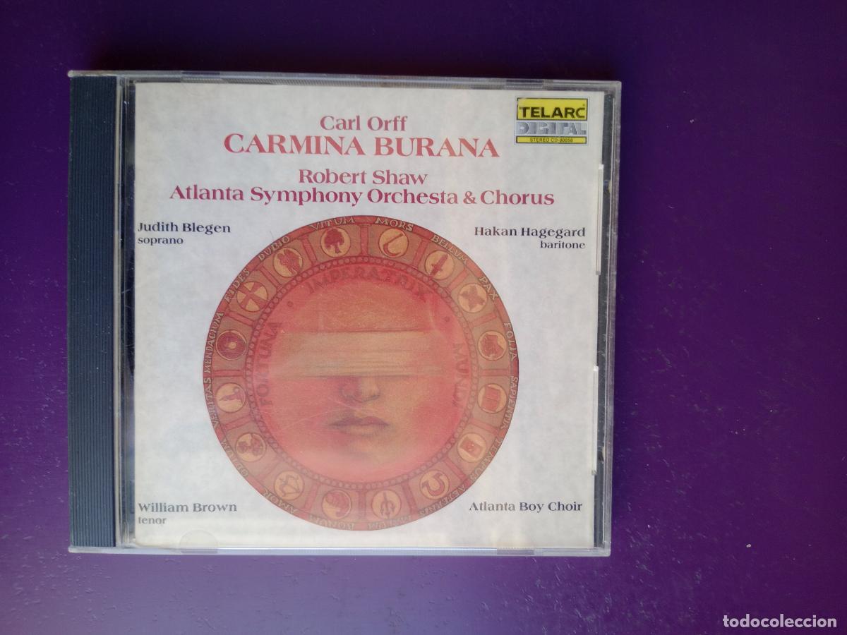 CDs de m&uacute;sica: CARL ORFF - CARMINA BURANA - ORQ SINF ATLANTA - ROBERT SHAW - CD TELARC 1985 - CLASICA MEDIEVAL