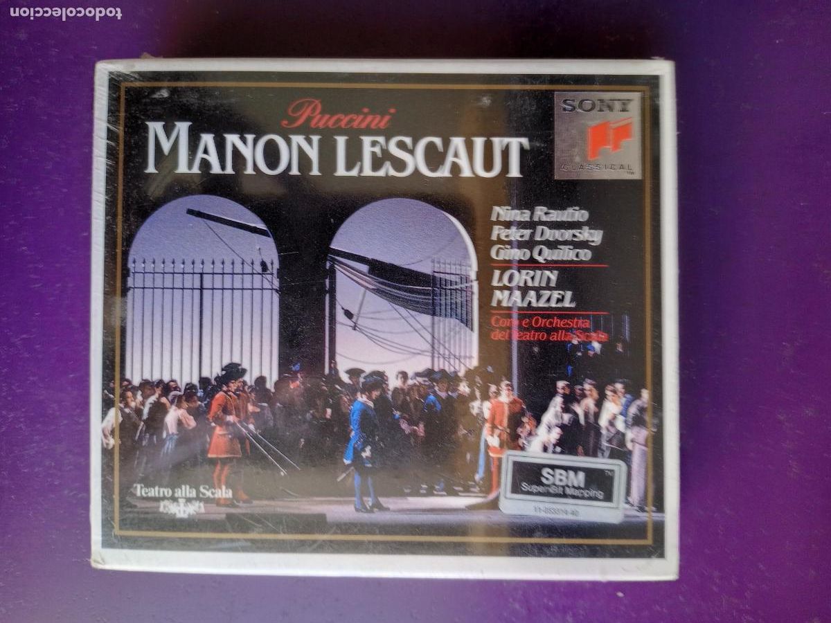 CDs de m&uacute;sica: Puccini - Manon Lescaut - Rautio, Dvorsk&yacute;, Quilico, Coro y orq Scala, MAAZEL - DOBLE CD SONY 1993