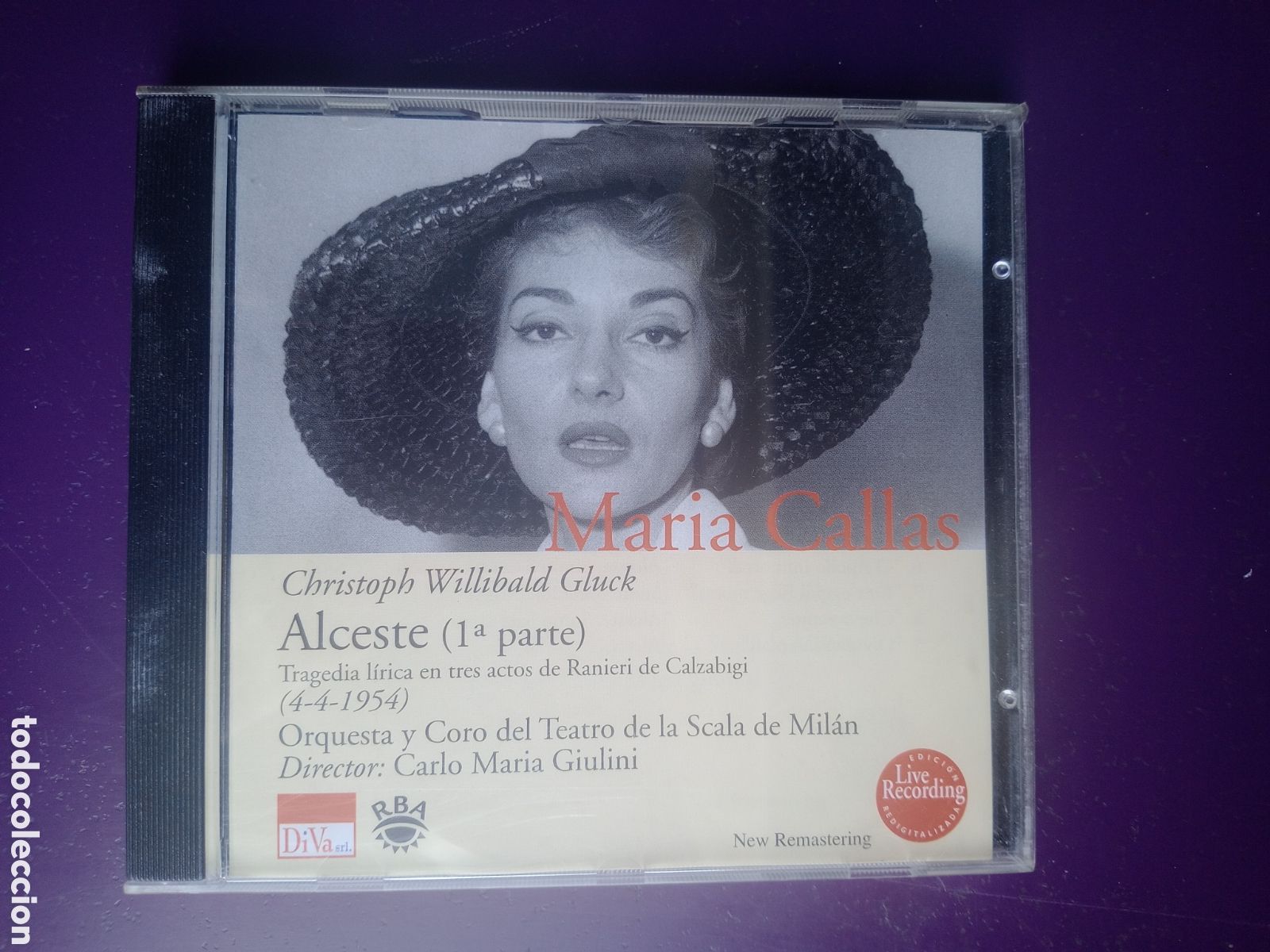 CDs de m&uacute;sica: MARIA CALLAS CD RBA 2000 - ALCESTE 1&ordf; PARTE (4-4-1954) - CARLO M&ordf; GIULINI - DIRIA Q SIN USO