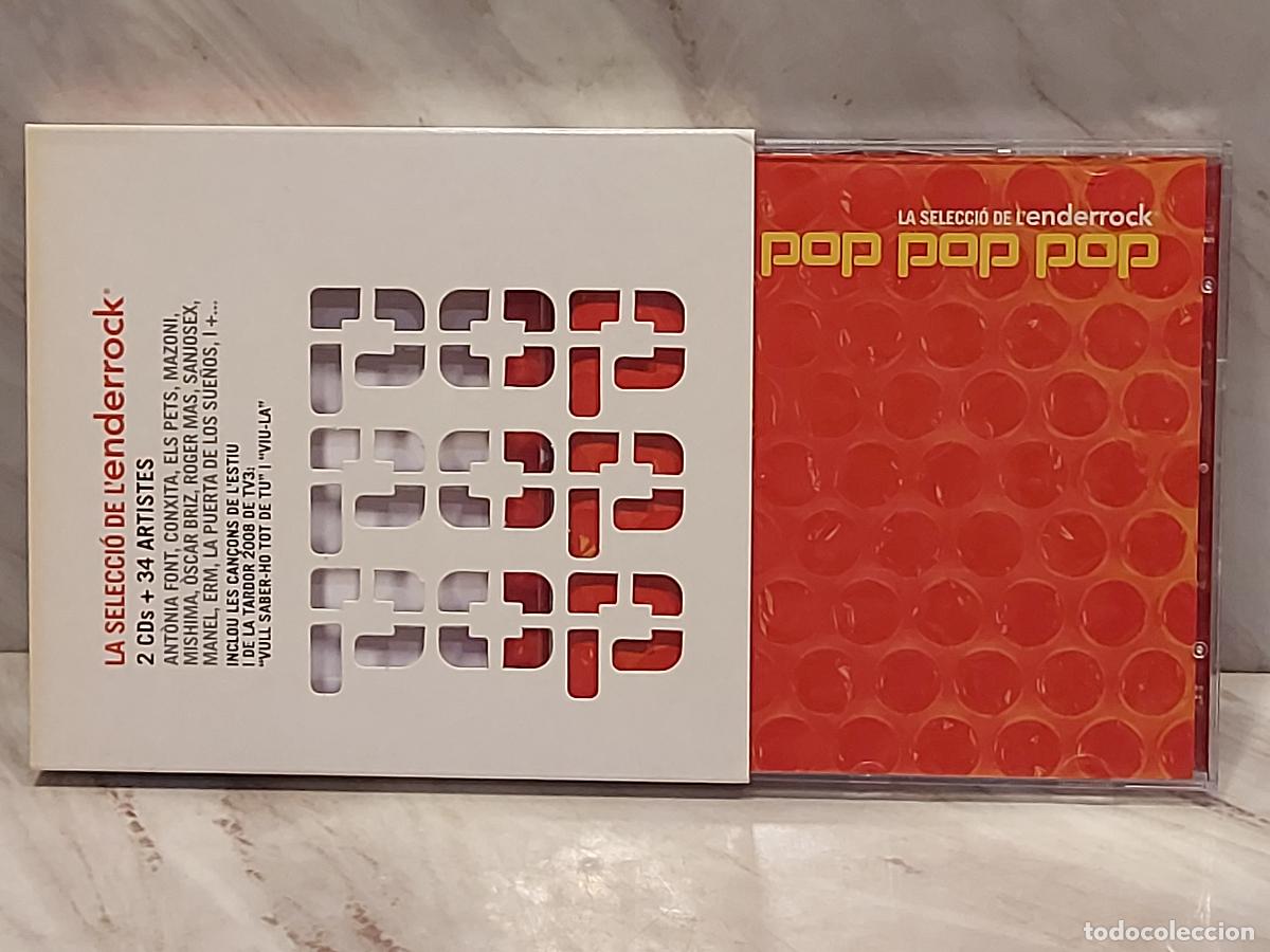 CDs de m&uacute;sica: POP POP POP | LA SELECCI&Oacute; DE L'ENDERROCK | DOBLE CD 2008 | 34 ARTISTAS | DISCMEDI | ESTUCHE