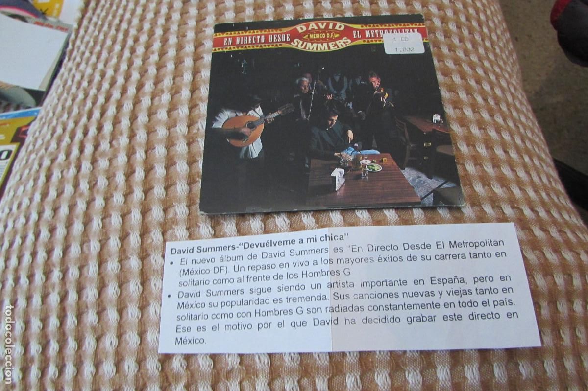 CDs de m&uacute;sica: David Summers - En Directo Desde El Metropolitan (CD SINGLE CADENA 100) - Foto 1