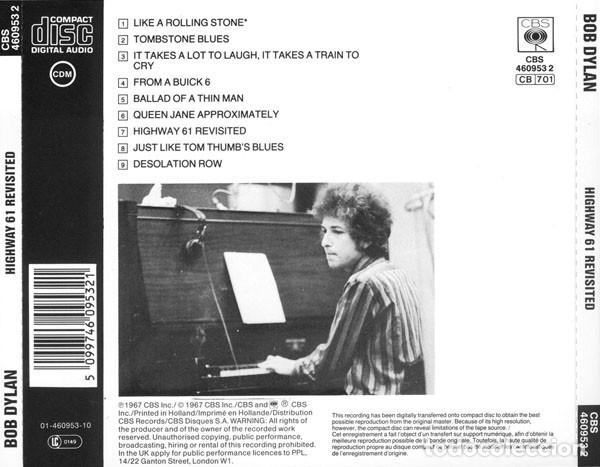 CDs de m&uacute;sica: BOB DYLAN &ndash; HIGHWAY 61 REVISITED CD 1988 - Foto 2