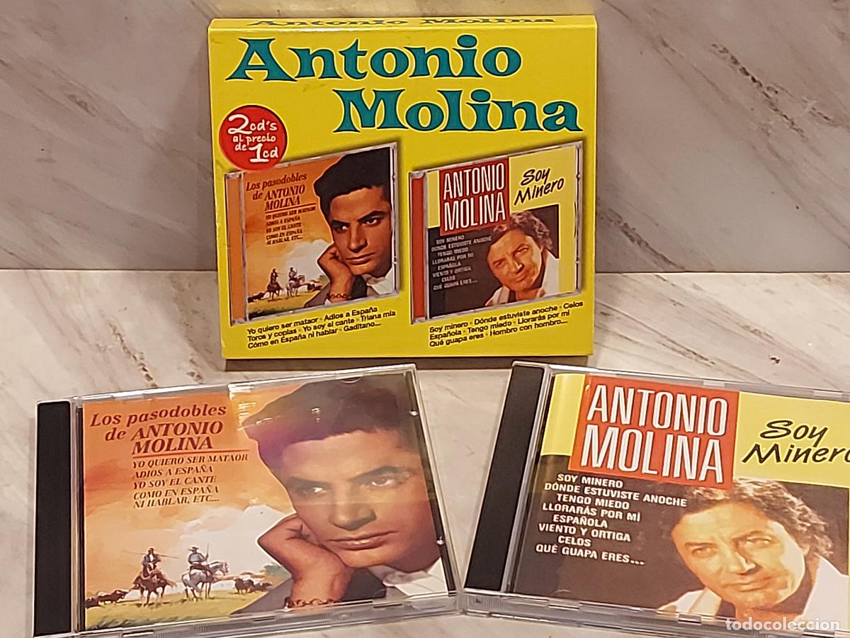 CDs de m&uacute;sica: ANTONIO MOLINA | LOS PASODOBLES + SOY MINERO | DOBLE CD 2007 | DIVUCSA | ESTUCHE | LUJO