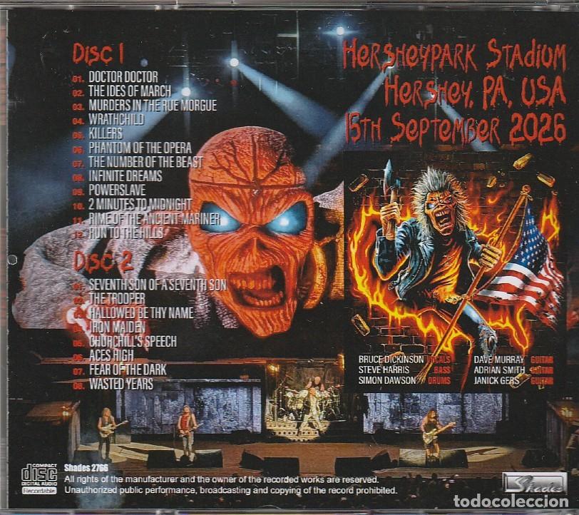 CDs de m&uacute;sica: 2 CDs - IRON MAIDEN - Live Hershey 2026 - Foto 2