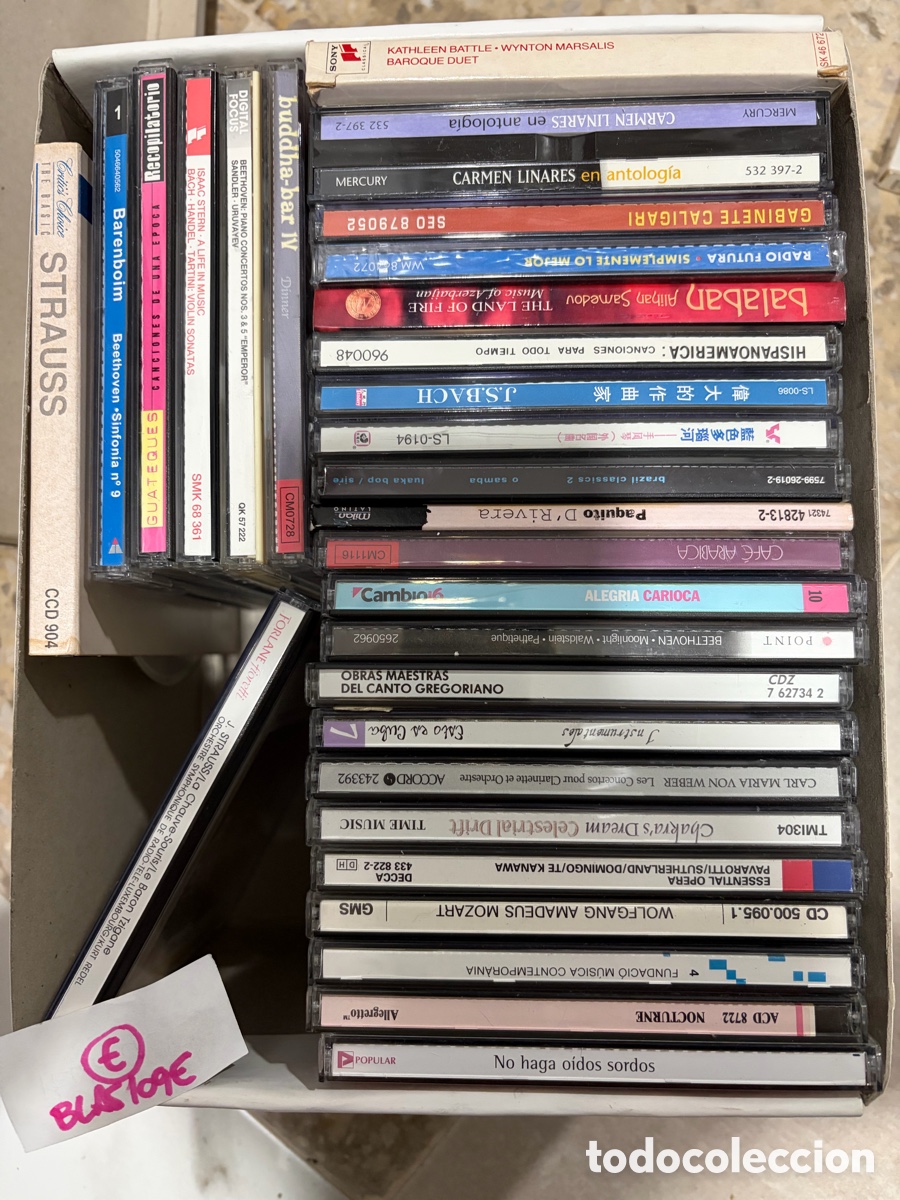 CDs de m&uacute;sica: Blas109E (E) 30 cds m&uacute;sica original carmen linares bach Mozart strauss