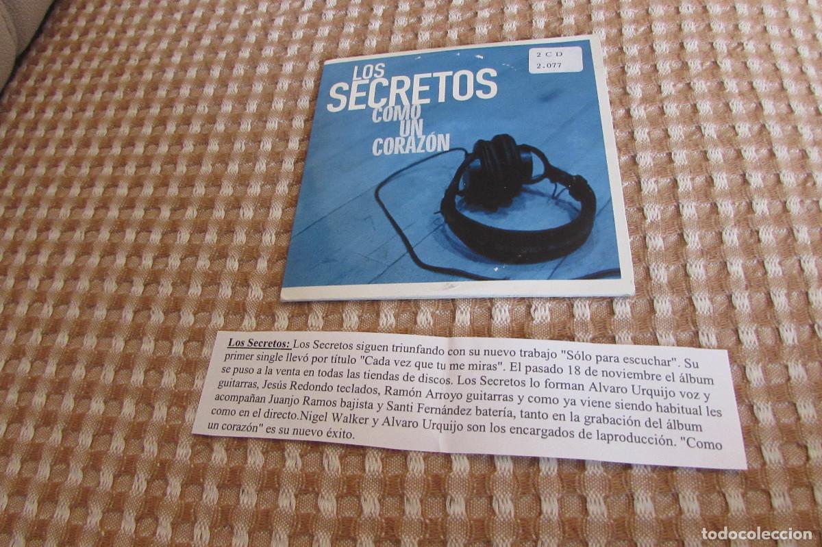 CDs de m&uacute;sica: LOS SECRETOS COMO UN CORAZON CD SINGLE CADENA 100