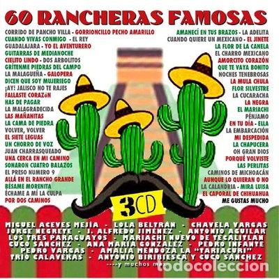 CDs de m&uacute;sica: 60 rancheras famosas- 8430113411769