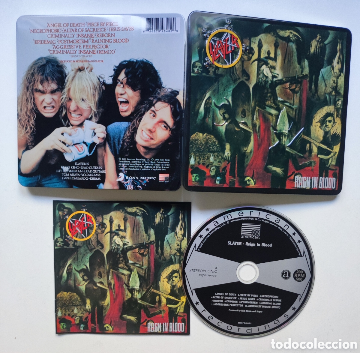 CDs de m&uacute;sica: RARO STEEL BOX - SLAYER / REIGN IN BLOOD - SONY MUSIC 2009