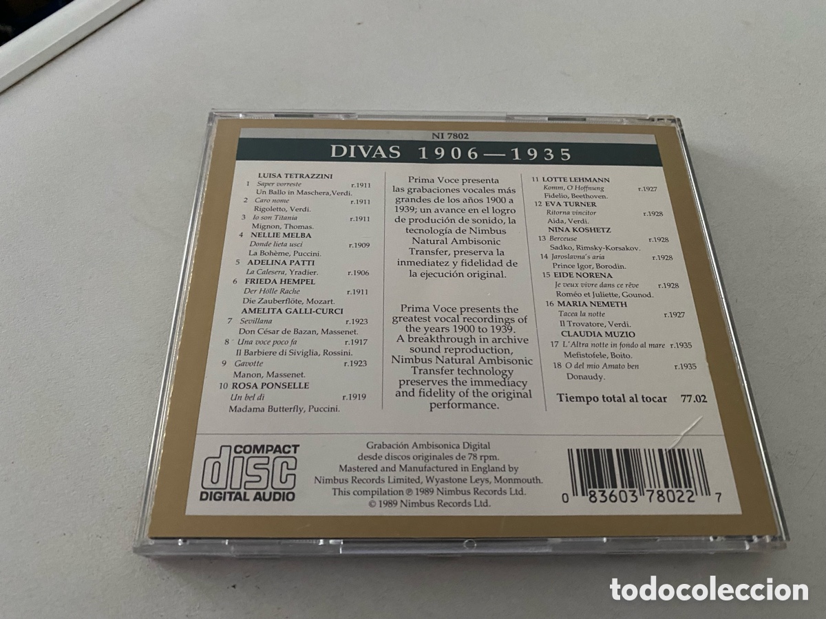 CDs de m&uacute;sica: Divas 1906-1935 Prima Voce Cd - Foto 3