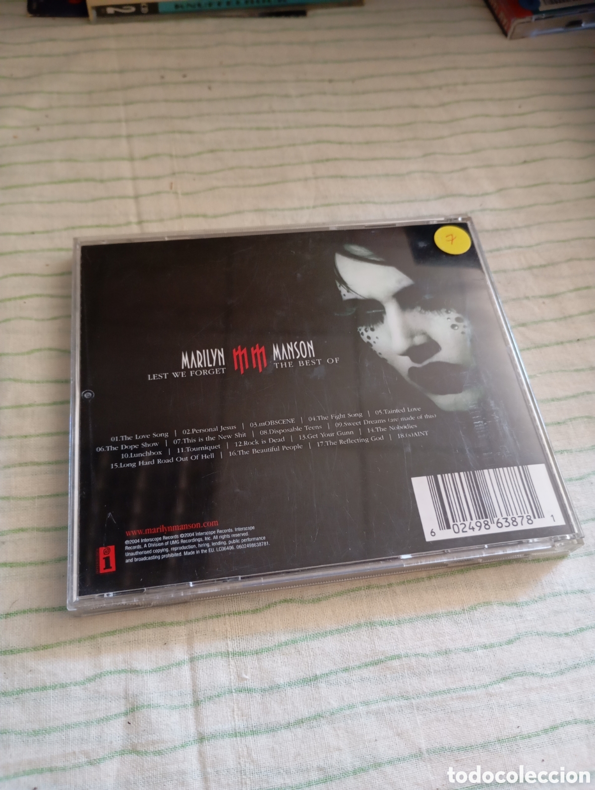CDs de m&uacute;sica: CD Marilyn Manson - Lest we forget - Foto 2