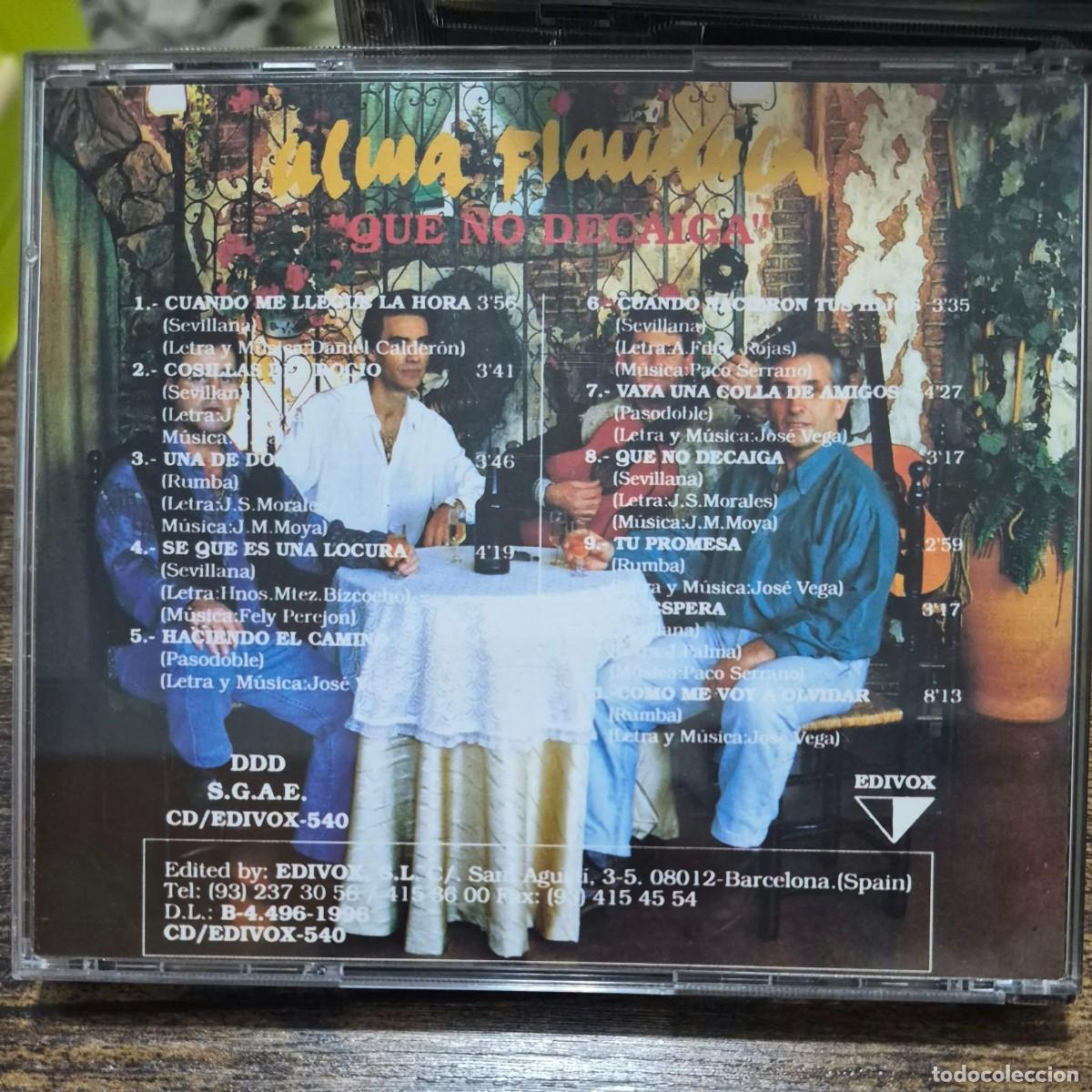 CDs de m&uacute;sica: QUE NO DECAIGA - ALMA FLAMENCA (CD) - Foto 2
