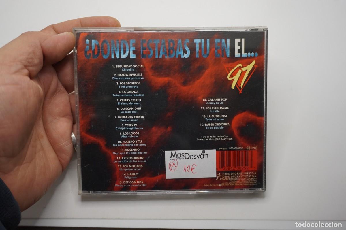 CDs de m&uacute;sica: CD - &iquest;DONDE ESTABAS TU EN EL 91? - DISCO COMO NUEVO - Foto 3